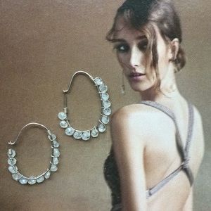 Vintage glass sterling silver earrings